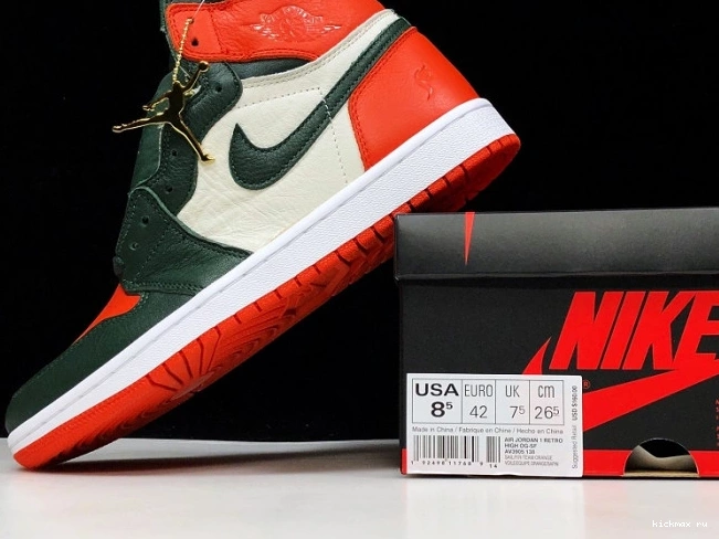 Rep 1 High x Jordan Retro Fir-Team SoleFly Air AV3905-138 Sail Orange OG 0708